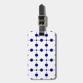 Blue Polka Dots, Polka Dot Pattern, Dots Gepäckanhänger (Vorderseite vertikal)