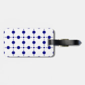 Blue Polka Dots, Polka Dot Pattern, Dots Gepäckanhänger (Rückseite horizontal)