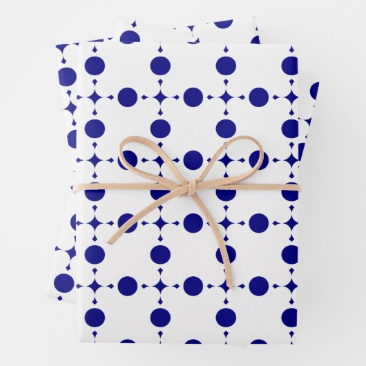 Blue Polka Dots, Polka Dot Pattern, Dots Geschenkpapier Set (Beispiel)