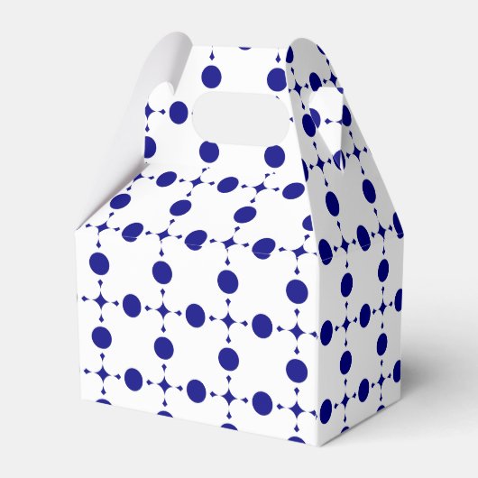 Blue Polka Dots, Polka Dot Pattern, Dots Geschenkschachtel (Rückseite)