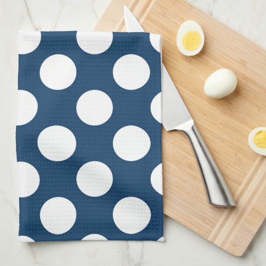Blue Polka Dots, Polka Dot Pattern, Dots Geschirrtuch (Viertel Falte)