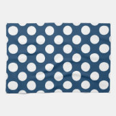 Blue Polka Dots, Polka Dot Pattern, Dots Geschirrtuch (Horizontal)