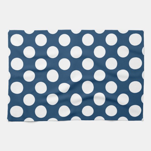 Blue Polka Dots, Polka Dot Pattern, Dots Geschirrtuch (Horizontal)