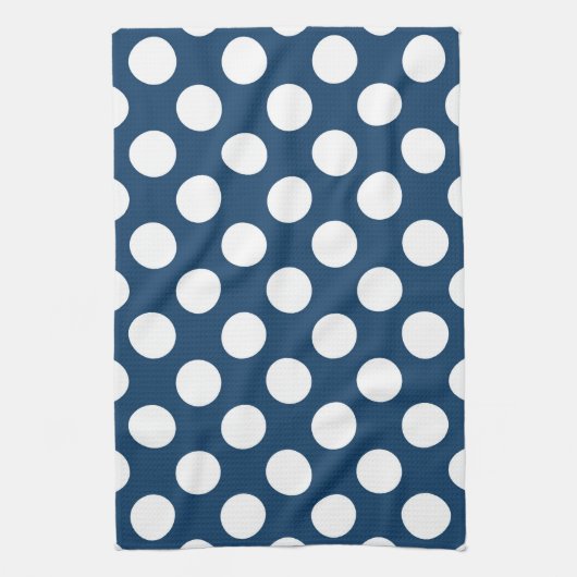 Blue Polka Dots, Polka Dot Pattern, Dots Geschirrtuch (Vertikal)