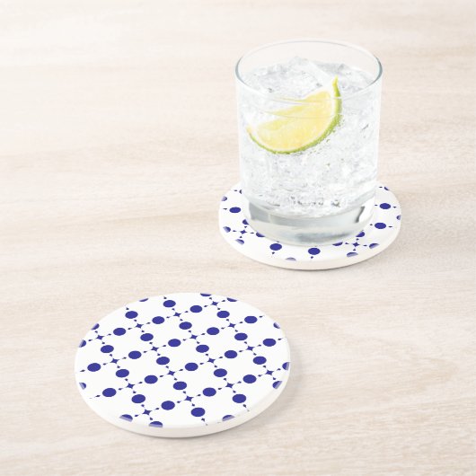 Blue Polka Dots, Polka Dot Pattern, Dots Getränkeuntersetzer (Seite)