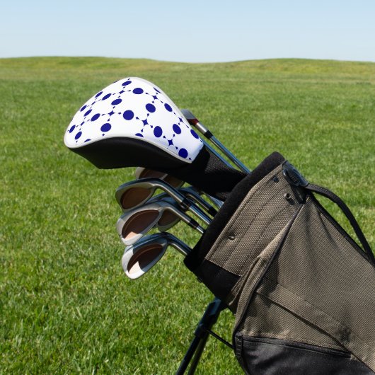 Blue Polka Dots, Polka Dot Pattern, Dots Golf Headcover (In SItu)