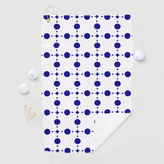 Blue Polka Dots, Polka Dot Pattern, Dots Golfhandtuch (Insitu)