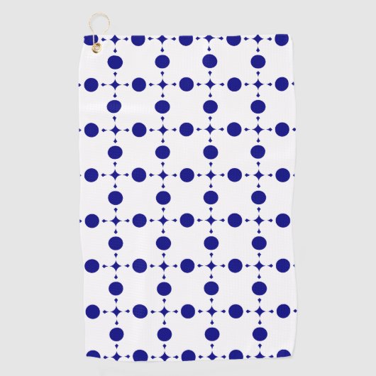 Blue Polka Dots, Polka Dot Pattern, Dots Golfhandtuch (Vorderseite)