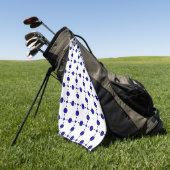 Blue Polka Dots, Polka Dot Pattern, Dots Golfhandtuch (Gras)