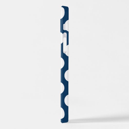 Blue Polka Dots, Polka Dot Pattern, Dots iPhone Hülle (Linke Seite)