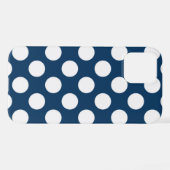 Blue Polka Dots, Polka Dot Pattern, Dots iPhone Hülle (Rückseite (Horizontal))