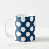 Blue Polka Dots, Polka Dot Pattern, Dots Kaffeetasse (Links)