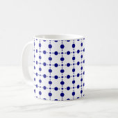Blue Polka Dots, Polka Dot Pattern, Dots Kaffeetasse (Vorderseite Links)