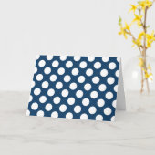 Blue Polka Dots, Polka Dot Pattern, Dots Karte (Gelbe Blume)