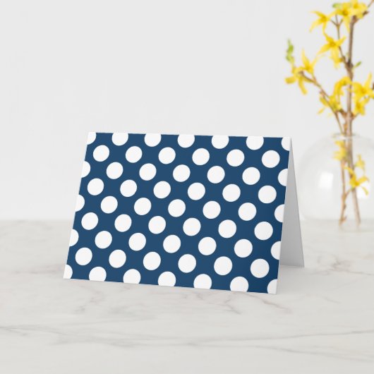 Blue Polka Dots, Polka Dot Pattern, Dots Karte (Gelbe Blume)