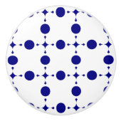 Blue Polka Dots, Polka Dot Pattern, Dots Keramikknauf (Vorderseite)
