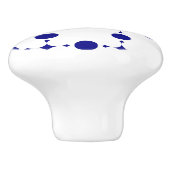 Blue Polka Dots, Polka Dot Pattern, Dots Keramikknauf (Seitenansicht)