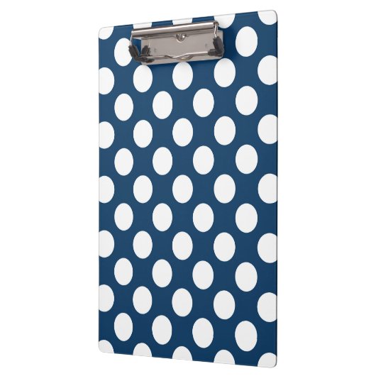 Blue Polka Dots, Polka Dot Pattern, Dots Klemmbrett (Links)