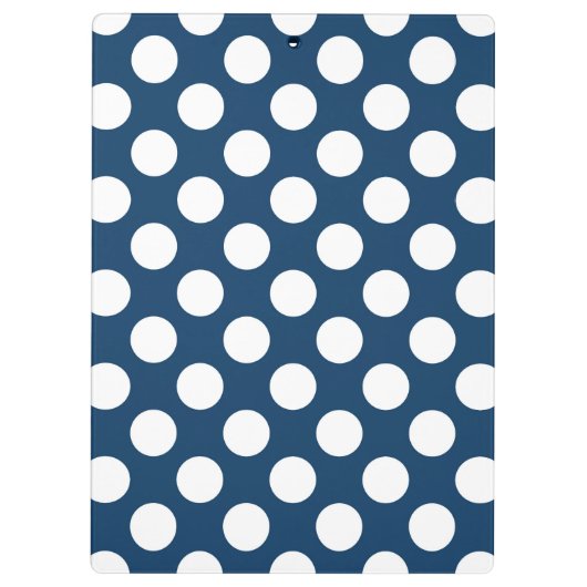 Blue Polka Dots, Polka Dot Pattern, Dots Klemmbrett (Rückseite)