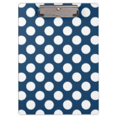Blue Polka Dots, Polka Dot Pattern, Dots Klemmbrett (Vorderseite)
