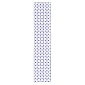 Blue Polka Dots, Polka Dot Pattern, Dots Kurzer Tischläufer (Vorderseite)