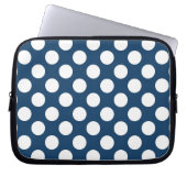 Blue Polka Dots, Polka Dot Pattern, Dots Laptopschutzhülle (Vorderseite)