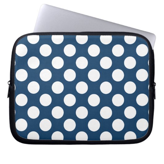 Blue Polka Dots, Polka Dot Pattern, Dots Laptopschutzhülle (Vorderseite)