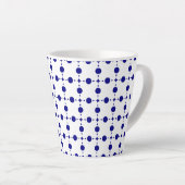 Blue Polka Dots, Polka Dot Pattern, Dots Milchtasse (Rechte Ecke)