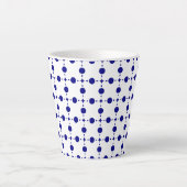 Blue Polka Dots, Polka Dot Pattern, Dots Milchtasse (Vorderseite)