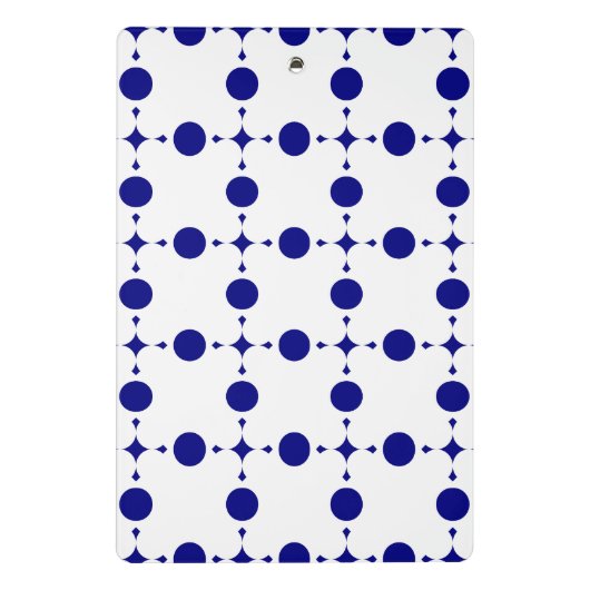 Blue Polka Dots, Polka Dot Pattern, Dots Mini Klemmbrett (Rückseite)