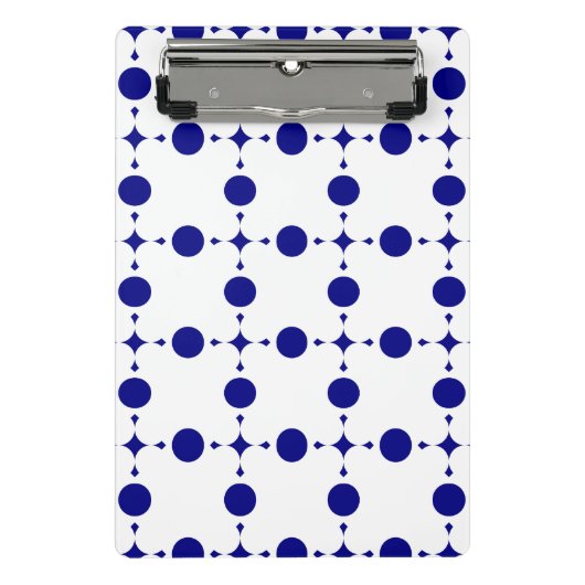 Blue Polka Dots, Polka Dot Pattern, Dots Mini Klemmbrett (Vorderseite)
