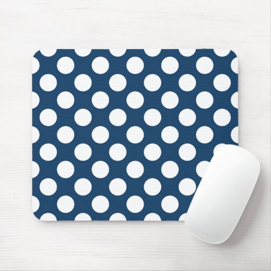 Blue Polka Dots, Polka Dot Pattern, Dots Mousepad (Mit Mouse)