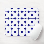Blue Polka Dots, Polka Dot Pattern, Dots Mousepad (Mit Mouse)