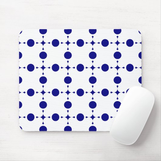 Blue Polka Dots, Polka Dot Pattern, Dots Mousepad (Mit Mouse)