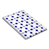 Blue Polka Dots, Polka Dot Pattern, Dots Notizblock (Rechte Seite)