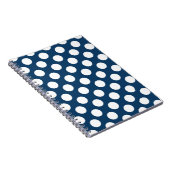 Blue Polka Dots, Polka Dot Pattern, Dots Notizblock (Rechte Seite)