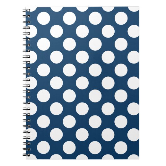 Blue Polka Dots, Polka Dot Pattern, Dots Notizblock (Vorderseite)