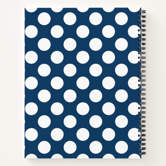 Blue Polka Dots, Polka Dot Pattern, Dots Notizblock (Rückseite)