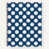 Blue Polka Dots, Polka Dot Pattern, Dots Notizblock (Vorderseite)