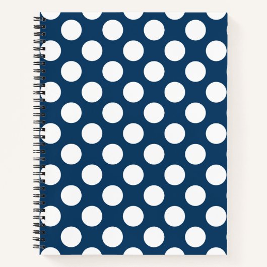 Blue Polka Dots, Polka Dot Pattern, Dots Notizblock (Vorderseite)