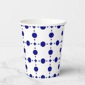 Blue Polka Dots, Polka Dot Pattern, Dots Pappbecher (Rückseite)
