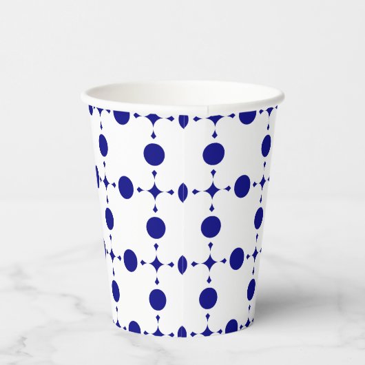 Blue Polka Dots, Polka Dot Pattern, Dots Pappbecher (Rechts)