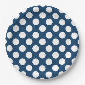 Blue Polka Dots, Polka Dot Pattern, Dots Pappteller (Vorderseite)