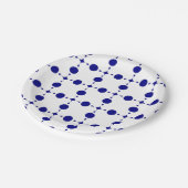 Blue Polka Dots, Polka Dot Pattern, Dots Pappteller (Schrägansicht)