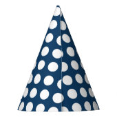 Blue Polka Dots, Polka Dot Pattern, Dots Partyhütchen (Rückseite)