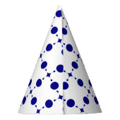 Blue Polka Dots, Polka Dot Pattern, Dots Partyhütchen (Rückseite)