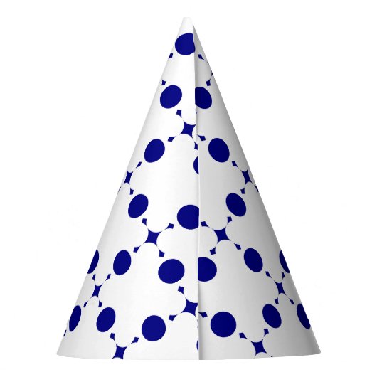 Blue Polka Dots, Polka Dot Pattern, Dots Partyhütchen (Rückseite)