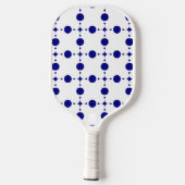 Blue Polka Dots, Polka Dot Pattern, Dots Pickleball Schläger (Rückseite)