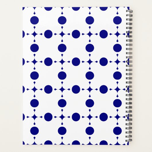 Blue Polka Dots, Polka Dot Pattern, Dots Planer (Rückseite)