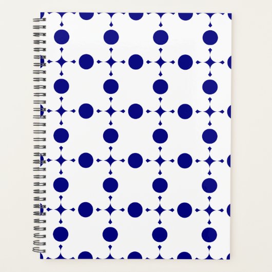 Blue Polka Dots, Polka Dot Pattern, Dots Planer (Vorderseite)